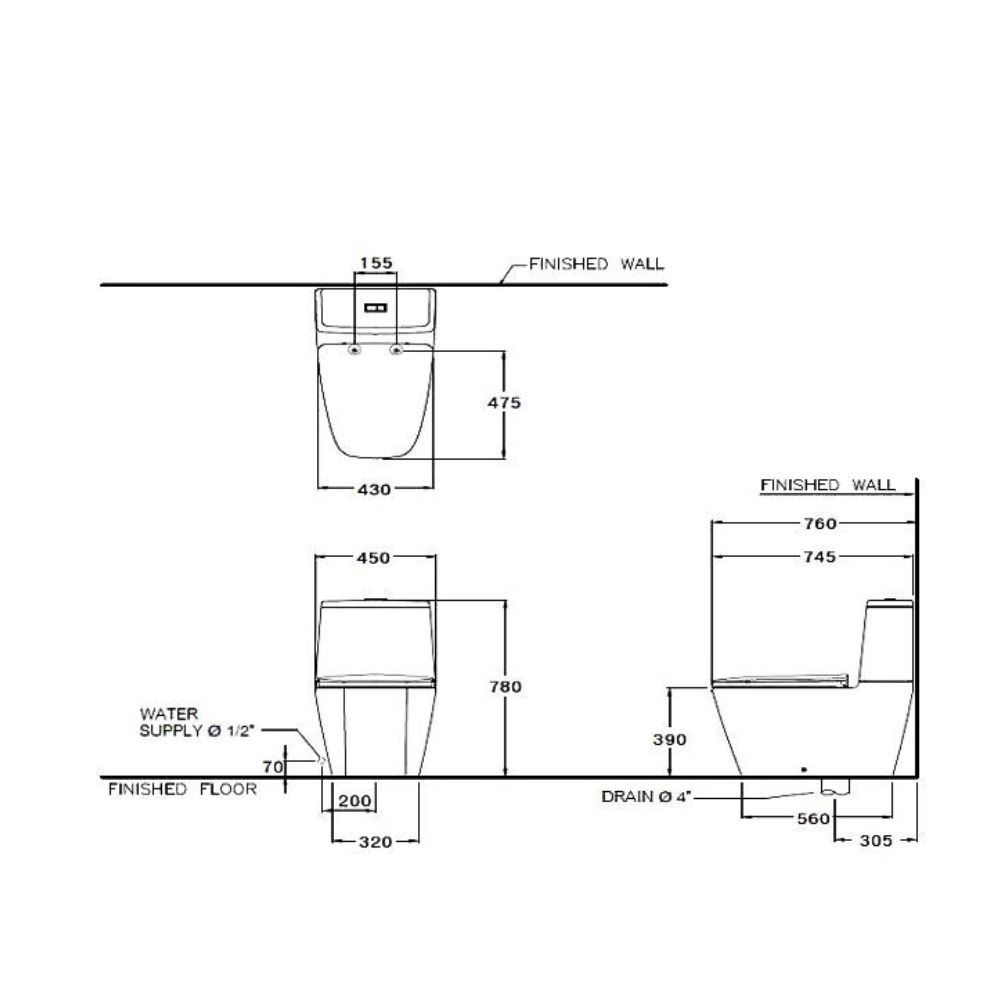 cotto-c135107สุขภัณฑ์สองชิ้น4-5-hercules-curve