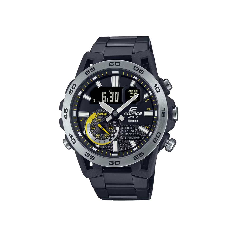 casio-นาฬิกาข้อมือผู้ชาย-edifice-รุ่น-ecb-40dc-1adf-วัสดุสเตนเลสสตีล-สีดำ