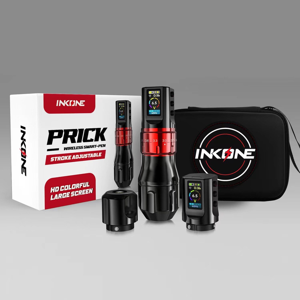 Inkone ปากกาสักไร้สาย หน้าจอสี ความละเอียดสูง ปรับได้ 2 ชิ้น พร้อมอะแดป ...