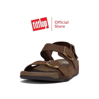 FITFLOP GOGH MOC LEATHER รองเท้าแตะแบบรัดส้นผู้ชาย รุ่น GD3-167 สี CHOCOLATE BROWN