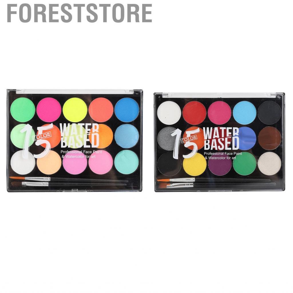 Foreststore Kids Face Paint Kit 15 Colors Water Based Body Painting ...