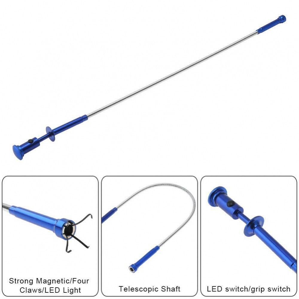 Magnetic LED Light Picker 4Claw ถังขยะ Grabber เครื่องมือ 62 ซม. แบบ ...