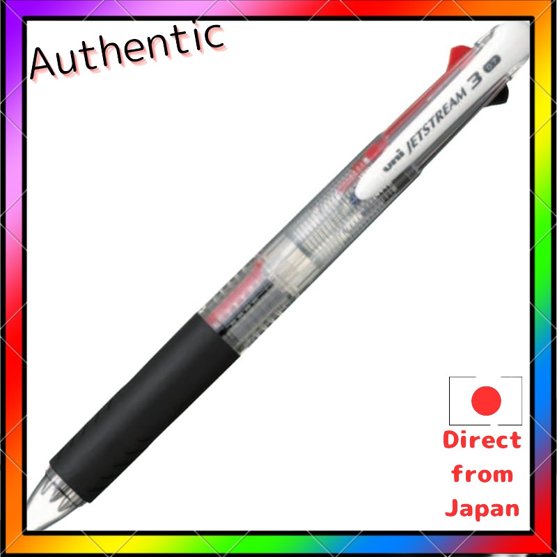Mitsubishi Jetstream 0.38mm Tri-Color Ballpoint Pen - Black, Red & Blue Ink Retractable Pen