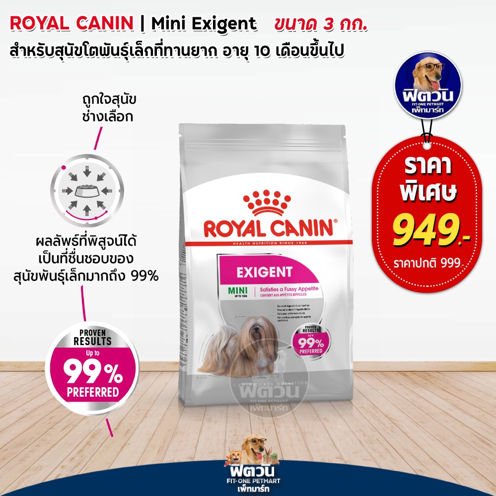 royal-canin-mini-exigent-adult-สุนัข1ปีขึ้นไปพันธ์เล็ก-กินยาก-เลือกกิน-3-กิโลกรัม