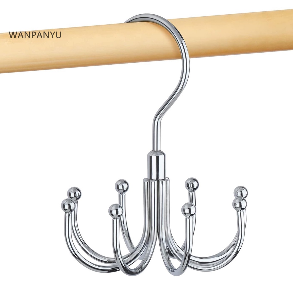 wanpanyu-ไม้แขวนเข็มขัด-จัดระเบียบตู้เสื้อผ้า-พร้อมตะขอหมุนได้
