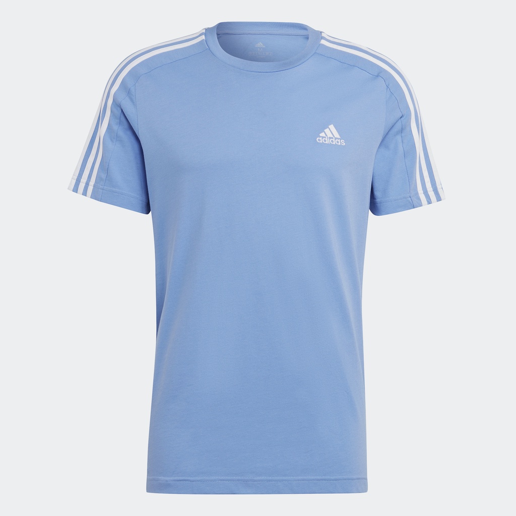 adidas-ไลฟ์สไตล์-เสื้อยืดผ้าซิงเกิลเจอร์ซีย์-essentials-3-stripes-ผู้ชาย-สีน้ำเงิน-ic9346