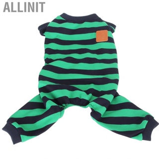 Allinit Pet Pajamas  Stretchy Stylish Striped Dog for Daily