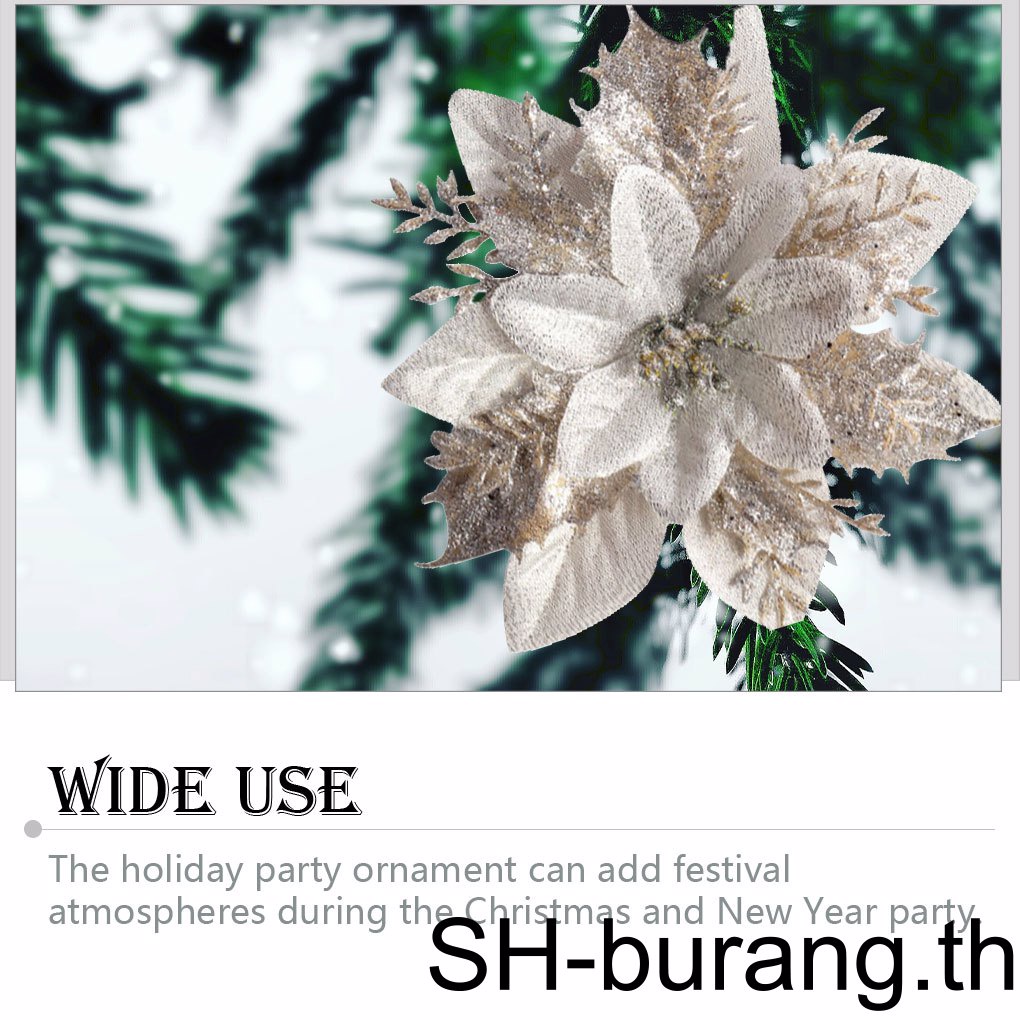 buran-ดอกไม้ประดิษฐ์-ประดับกลิตเตอร์-สําหรับตกแต่งบ้าน-ต้นคริสต์มาส-ห้องนั่งเล่น