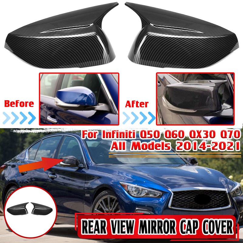 ฝาครอบกระจกมองหลัง-คาร์บอนไฟเบอร์-abs-อุปกรณ์เสริม-สําหรับ-infiniti-q50-q60-2015-2023-m3-2-ชิ้น