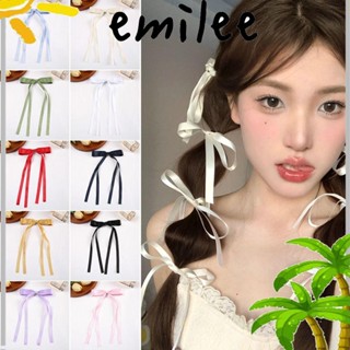 Emilee กิ๊บติดผมริบบิ้นยาว ผ้าชีฟอง สีแคนดี้ Y2K สําหรับเด็กผู้หญิง 2 ชิ้น