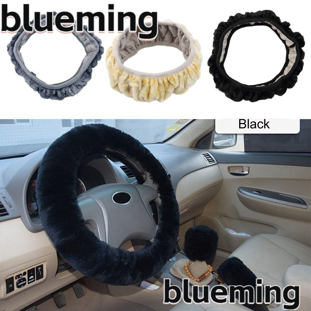 blueming2-ปลอกหุ้มพวงมาลัยรถยนต์-ผ้ากํามะหยี่ขนนิ่ม-3-ชิ้น-ต่อชุด