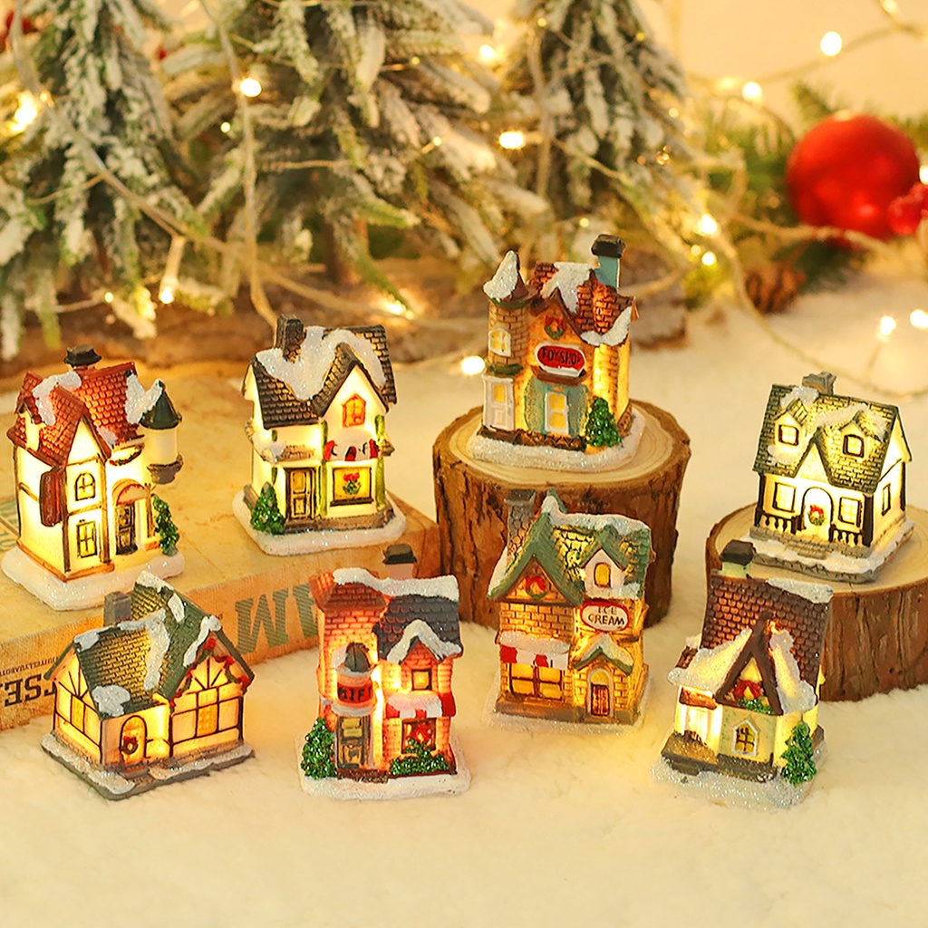 christmas-บ้านหิมะเรืองแสง-ขอบเรียบ-ลายการ์ตูน-สไตล์ยุโรป-สําหรับตกแต่งบ้าน-เทศกาลคริสต์มาส