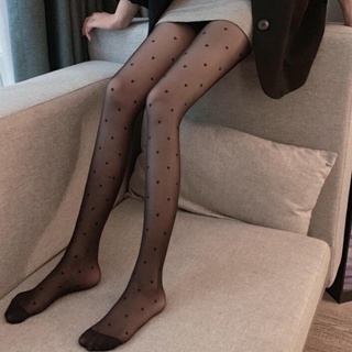 Daily excellent# spring and summer silk stockings womens Japanese white socks Lolita style thin pantyhose small love cored silk base socks 9.11Li