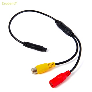 [ErudentT] กล้องมองหลังรถยนต์ 4-Pin Male Connector To RCA Wire Adapter [ใหม่]