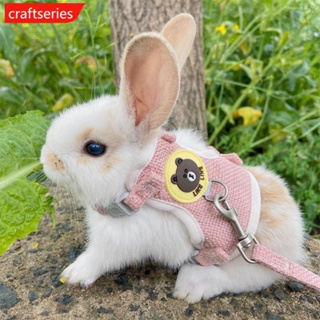 Craftseries เสื้อกั๊ก ผ้าตาข่าย พร้อมเชือกจูง สําหรับสัตว์เลี้ยง กระต่าย I6U6