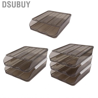 Dsubuy Egg Storage Container  Sturdy Organiser 7 Degree Tilt Design Stackable Drawer Type Translucent for Fridge