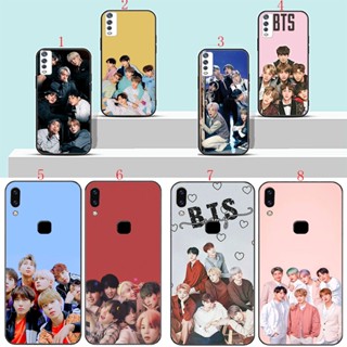 เคสโทรศัพท์มือถือนิ่ม ลายการ์ตูนอนิเมะ Bangtan Boys สีดํา สําหรับ Vivo Y76 S Y74S Y15S Y15A T14 Y10 4g V23 Pro Y75 T1 5g H4