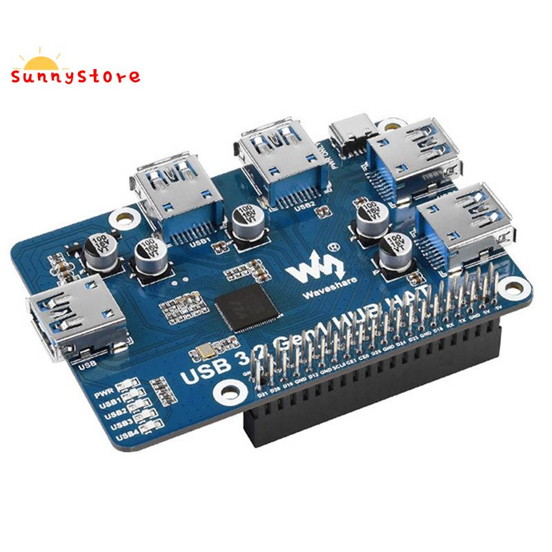 [sunnystore] บอร์ดขยาย USB 3.2 Gen1 HUB HAT สําหรับ Raspberry Pi 4B 3B ...
