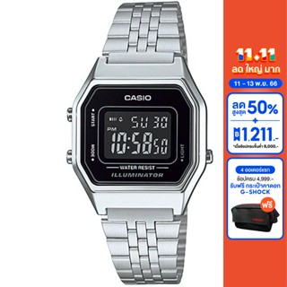 CASIO นาฬิกาข้อมือ CASIO รุ่น LA680WA-1BDF วัสดุสเตนเลสสตีล สีดำ