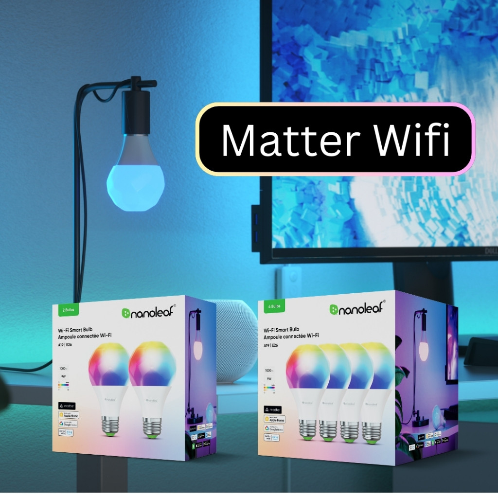 หลอดไฟ Matter WIFI E27 RGB Smart Light Bulbs ควบคุมผ่านมือถือ/คอม ผ่าน ...