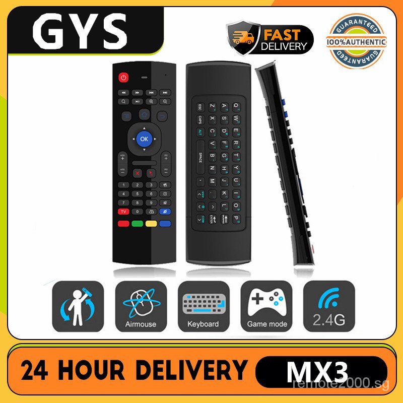 Mx3 2.4GHz แอร์เมาส์ รีโมตคอนโทรล ทีวีคอมโบ สําหรับ Android TV Box mx3 ...