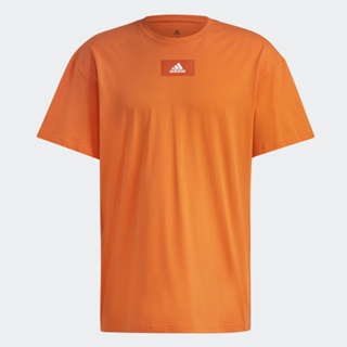 adidas ไลฟ์สไตล์ เสื้อยืด Essentials FeelVivid Drop Shoulder ผู้ชาย สีส้ม HK2857