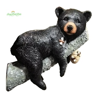 Erck&gt; ใหม่ ฟิกเกอร์เรซิ่น รูปปั้นหมีน่ารัก เสมือนจริง สําหรับแขวนตกแต่งผนังบ้าน ในร่ม กลางแจ้ง