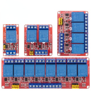 โมดูลรีเลย์สวิตช์ออปโต้คัปเปลอร์แยก 12V 1 2 4 8 ทาง AC 240V DC 30V สําหรับ Arduino