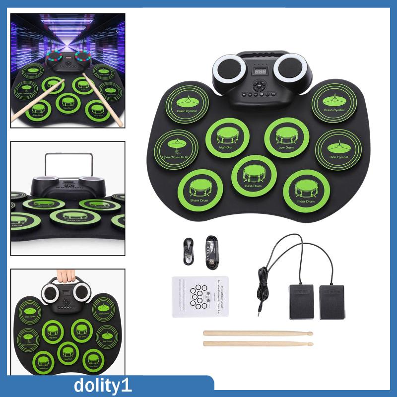 dolity1-ชุดกลองอิเล็กทรอนิกส์-แบบพกพา-สําหรับผู้เริ่มต้น-ของขวัญวันเกิด