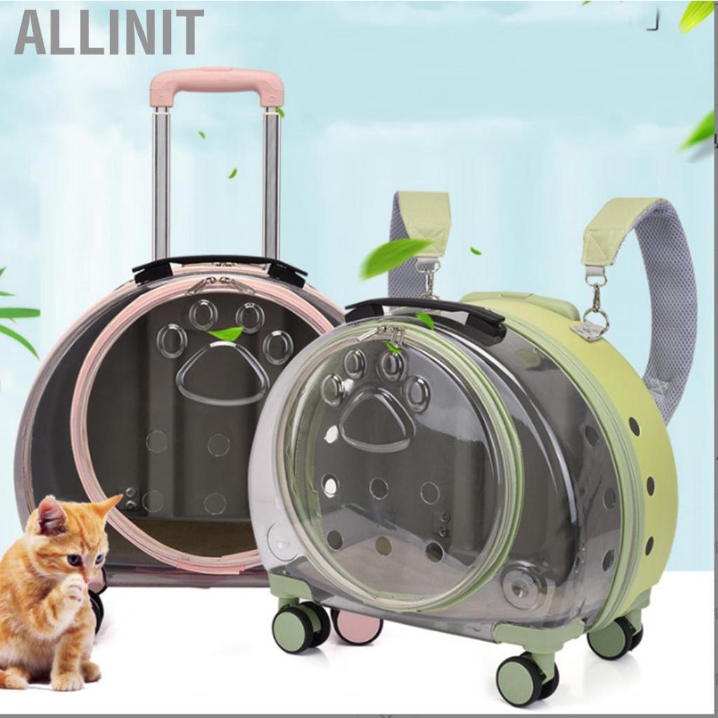 allinit-portable-pet-trolley-case-wear-resistant-breathable-bubble-backpack-transparent-bag-for-small-pets-kittens-dogs-rabbits
