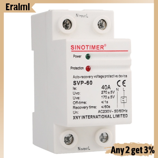 eralml-svp-60-220v-อุปกรณ์ป้องกันแรงดันไฟฟ้าอัตโนมัติ