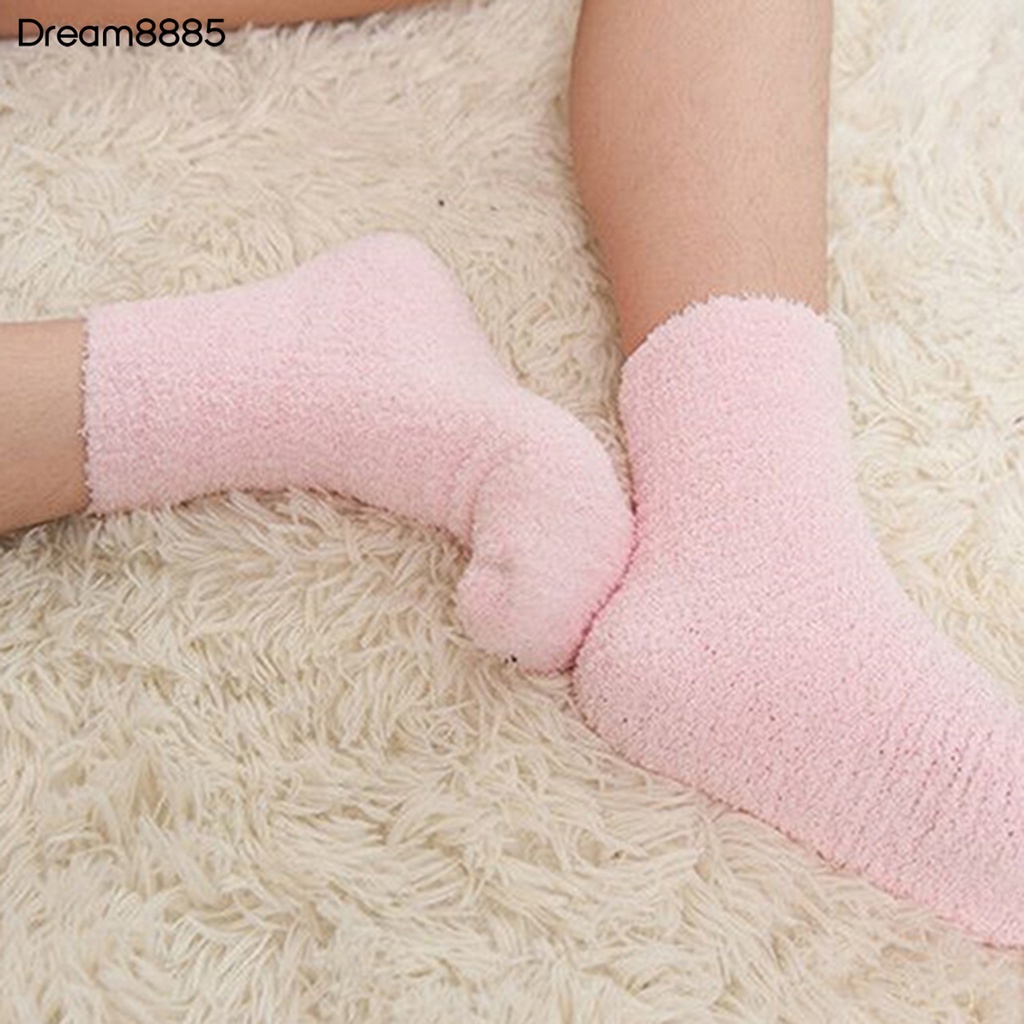 drs-ถุงเท้า-ผ้าฟลีซ-แบบหนา-ให้ความอบอุ่น-สีพื้น-แฟชั่นฤดูหนาว-สําหรับผู้หญิง