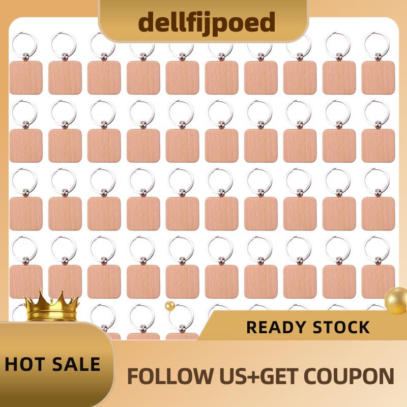 dellfijpoed-พวงกุญแจไม้แกะสลัก-ทรงสี่เหลี่ยม-ขนาด-40x40-มม-diy-50-ชิ้น