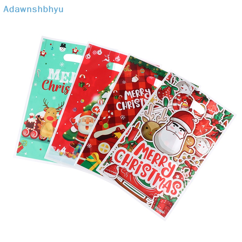 adhyu-ถุงขนมคุกกี้-ลายคริสต์มาส-ซานตาคลอส-กวางเอลก์-2024-สําหรับตกแต่งบ้าน-เทศกาลปีใหม่-10-ชิ้น