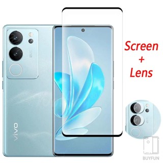 2in1 For vivo V29 Lite 5G Full Cover Tempered Glass + Camera Protector Screen Protection Film