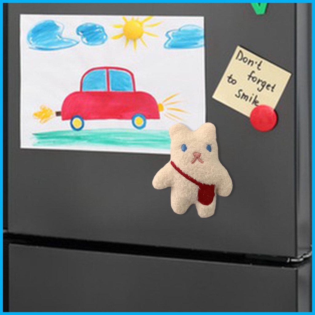 แม่เหล็กติดตู้เย็น-รูปตุ๊กตาหมีน่ารัก-แบบนิ่ม