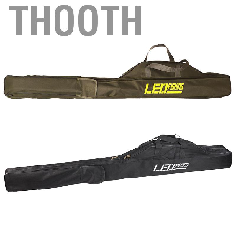 Thooth Fishing Rod Case Foldable 1.5m Canvas and Metal Bag for Outdoor  Tackle