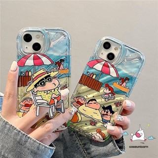 เคสโทรศัพท์มือถือแบบนิ่ม ลายการ์ตูนชินจัง พร้อมที่ตั้งวาง สําหรับ Samsung A34 A13 A14 A03s A50 A54 A04s A12 A53 A04E A23 A03 A31 A11 A20s A32 A04 A51 A20 A21s A52 A71 A30 A30s A02s A22