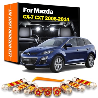 ชุดหลอดไฟแคนบัส Led 11 ชิ้น สําหรับ Mazda CX-7 CX7 2006-2009 2010 2011 2012 2013 2014