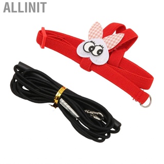 Allinit Bird Harness Leash Red Cute Super Light Elastic Flying With