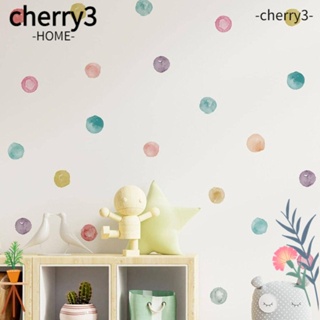 Cherry3 สติกเกอร์ ลายจุด สีรุ้ง ลอกออกได้ สําหรับติดตกแต่งผนังห้องนอน ห้องเรียน 72 ชิ้น