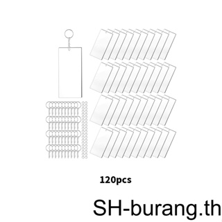 【Buran】พวงกุญแจเปล่า ทรงสี่เหลี่ยมผืนผ้า แบบพกพา DIY สําหรับห้อยกระเป๋าถือ กระเป๋าสตางค์