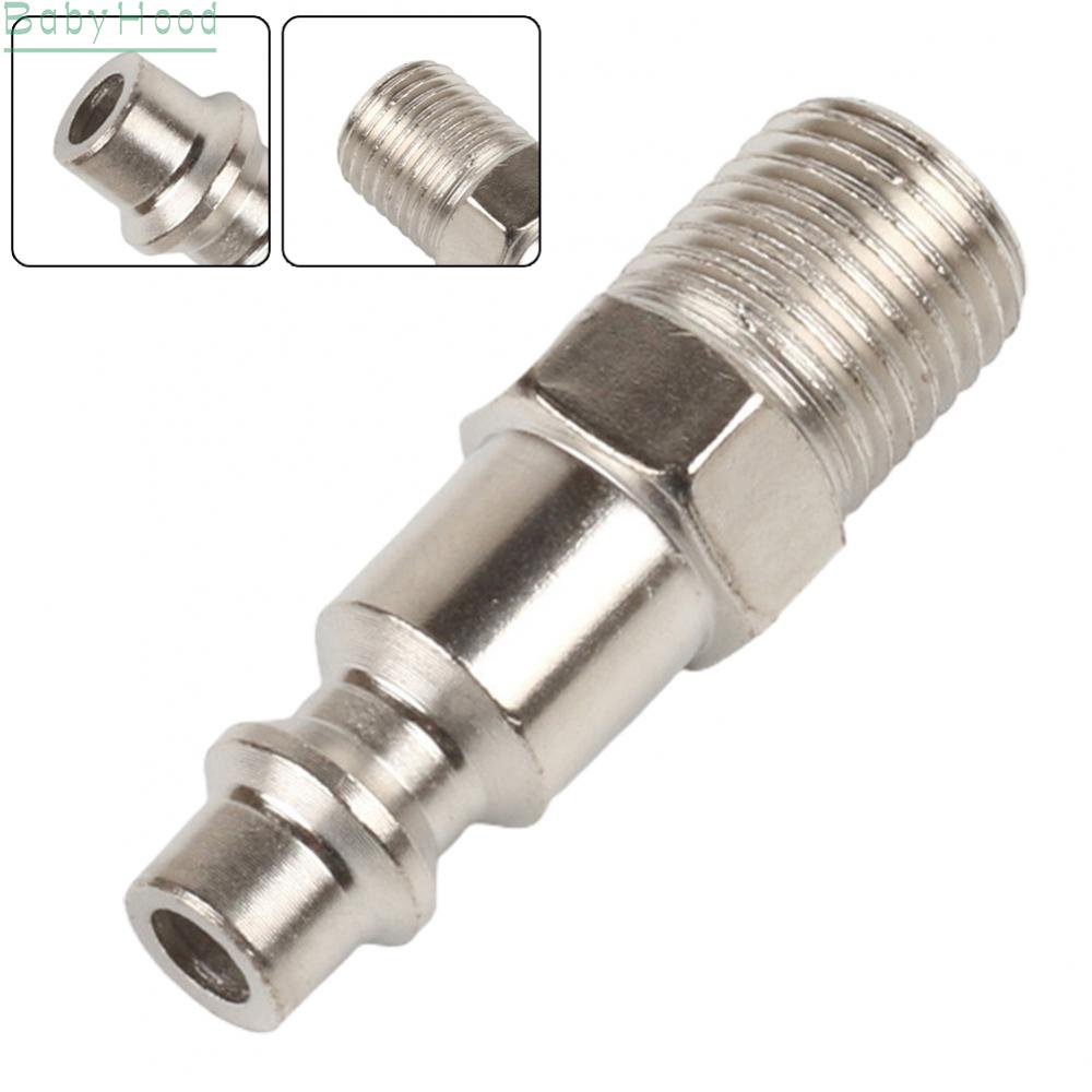 big-discounts-quick-adapters-male-thread-plug-adapter-air-hoses-connector-iron-chrome-plated-bbhood