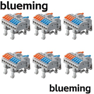 Blueming2 บล็อกเทอร์มินัล 2 in 8 Out 28-12AWG DIY 600 โวลต์ 6 ชิ้น