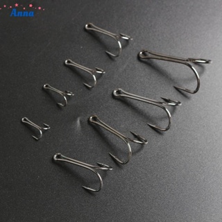 【Anna】Durable Fishing Hooks Sharpened Accessories Black High Carbon Steel New
