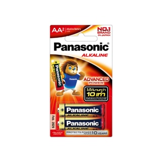 Panasonic ถ่านอัลคาไลน์ AA รุ่น LR6T/2B  (แพ็ค 2 ก้อน)