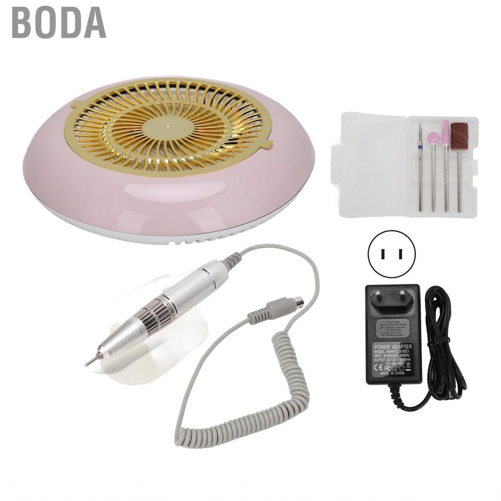 Boda Nail Dust Vacuum Cleaner Strong Suction Power Collector Low Noise Extractor Fan With Drill