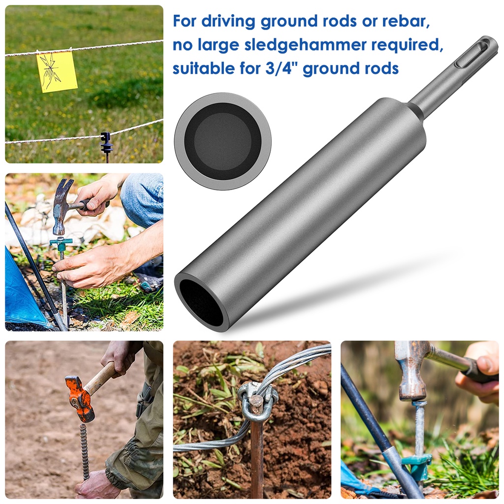 อะแดปเตอร์ดอกสว่านเจาะดิน SDS Plus Ground Rod Driver for 5/8