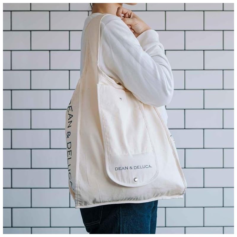 Dean DeLuca Shopping bag natural eco bag folding lightweight compact plastic bag 43 x 37 x 14cm