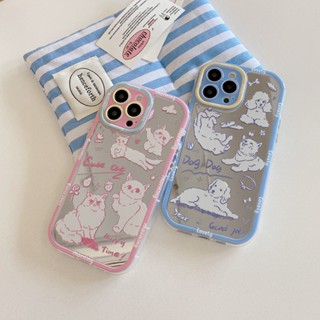เคสโทรศัพท์มือถือ ป้องกันฝุ่น ลายแมวน่ารัก สีครีม แฟชั่น สําหรับ Iphone 14 13 Sweet IP 12 11 Pro Max